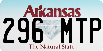 AR license plate 296MTP