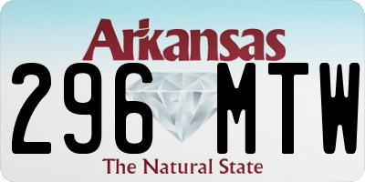 AR license plate 296MTW