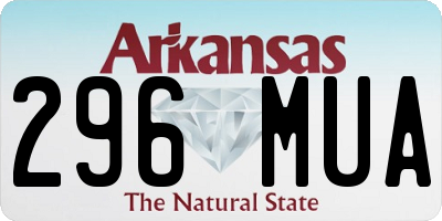AR license plate 296MUA