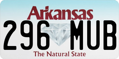 AR license plate 296MUB