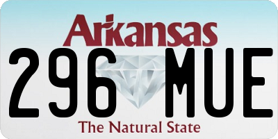 AR license plate 296MUE