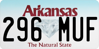AR license plate 296MUF