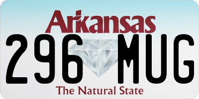 AR license plate 296MUG