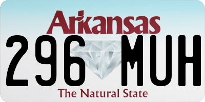 AR license plate 296MUH