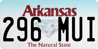 AR license plate 296MUI
