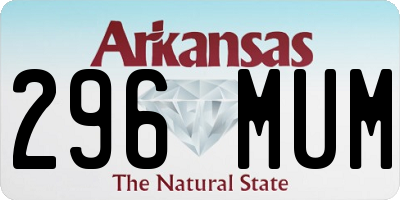 AR license plate 296MUM