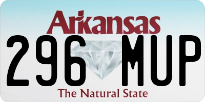 AR license plate 296MUP
