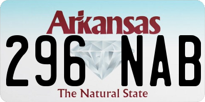 AR license plate 296NAB