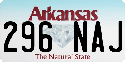AR license plate 296NAJ