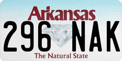 AR license plate 296NAK