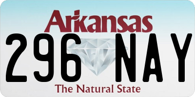 AR license plate 296NAY