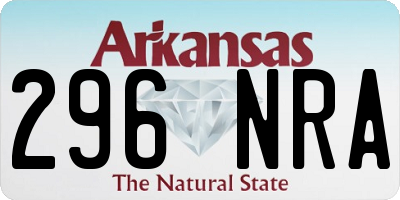 AR license plate 296NRA