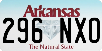 AR license plate 296NXO
