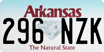 AR license plate 296NZK