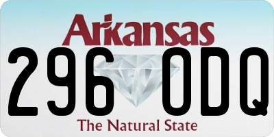 AR license plate 296ODQ