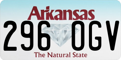 AR license plate 296OGV