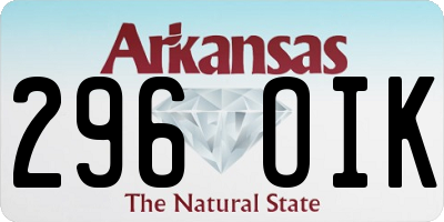 AR license plate 296OIK