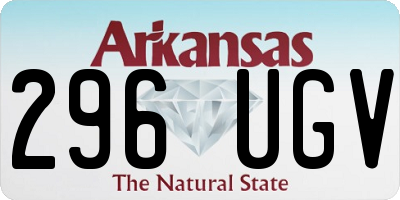 AR license plate 296UGV