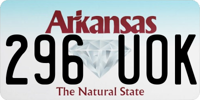 AR license plate 296UOK