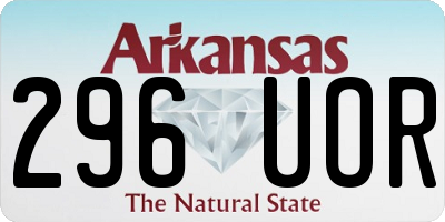 AR license plate 296UOR