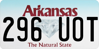 AR license plate 296UOT