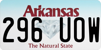 AR license plate 296UOW