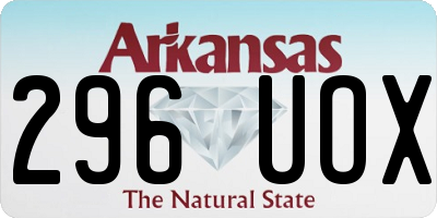 AR license plate 296UOX