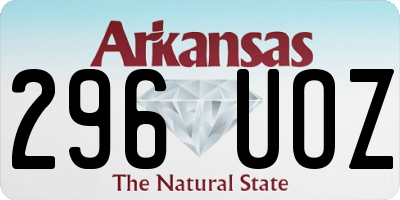 AR license plate 296UOZ