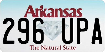 AR license plate 296UPA