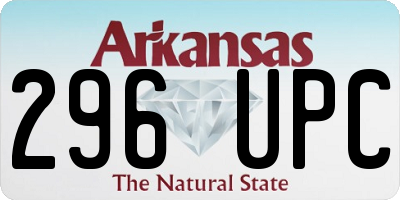 AR license plate 296UPC