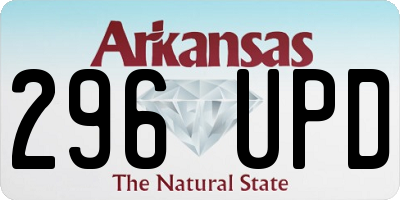 AR license plate 296UPD