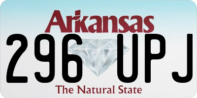 AR license plate 296UPJ