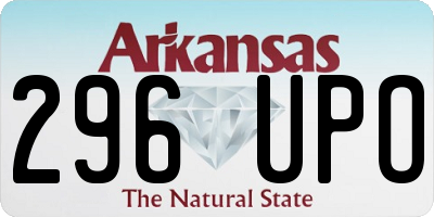 AR license plate 296UPO