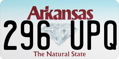 AR license plate 296UPQ