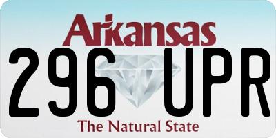 AR license plate 296UPR