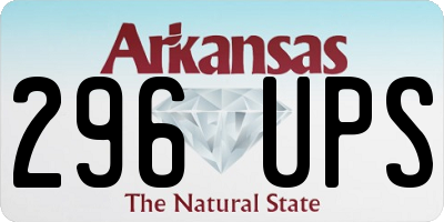 AR license plate 296UPS