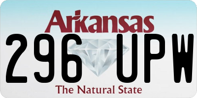 AR license plate 296UPW