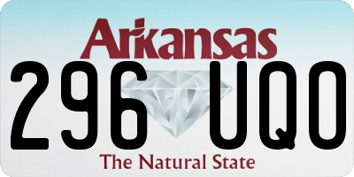 AR license plate 296UQO