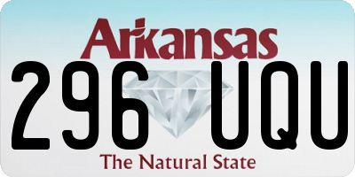 AR license plate 296UQU