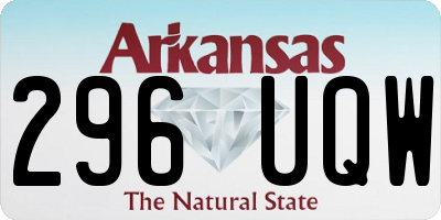AR license plate 296UQW