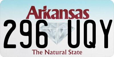 AR license plate 296UQY