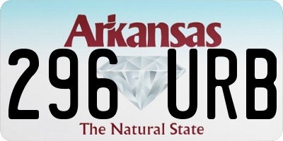 AR license plate 296URB
