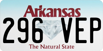 AR license plate 296VEP