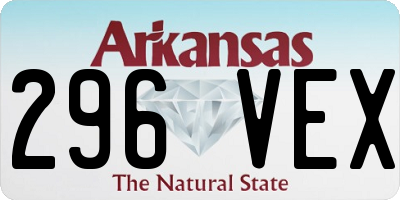 AR license plate 296VEX