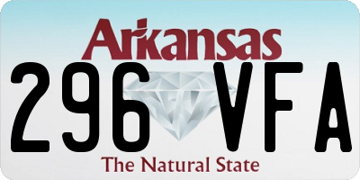 AR license plate 296VFA