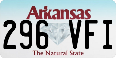 AR license plate 296VFI
