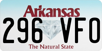 AR license plate 296VFO