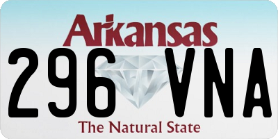 AR license plate 296VNA