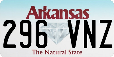 AR license plate 296VNZ
