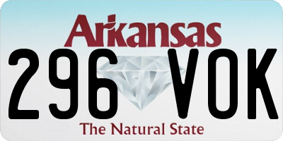 AR license plate 296VOK